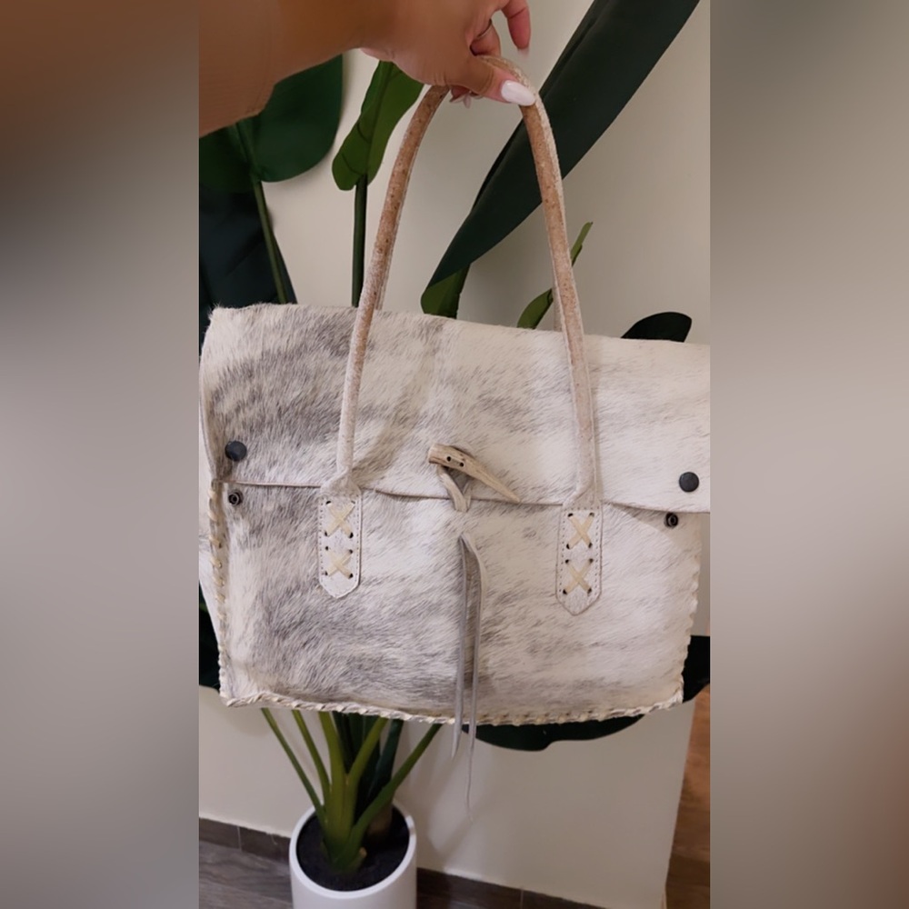 Cowhide tote